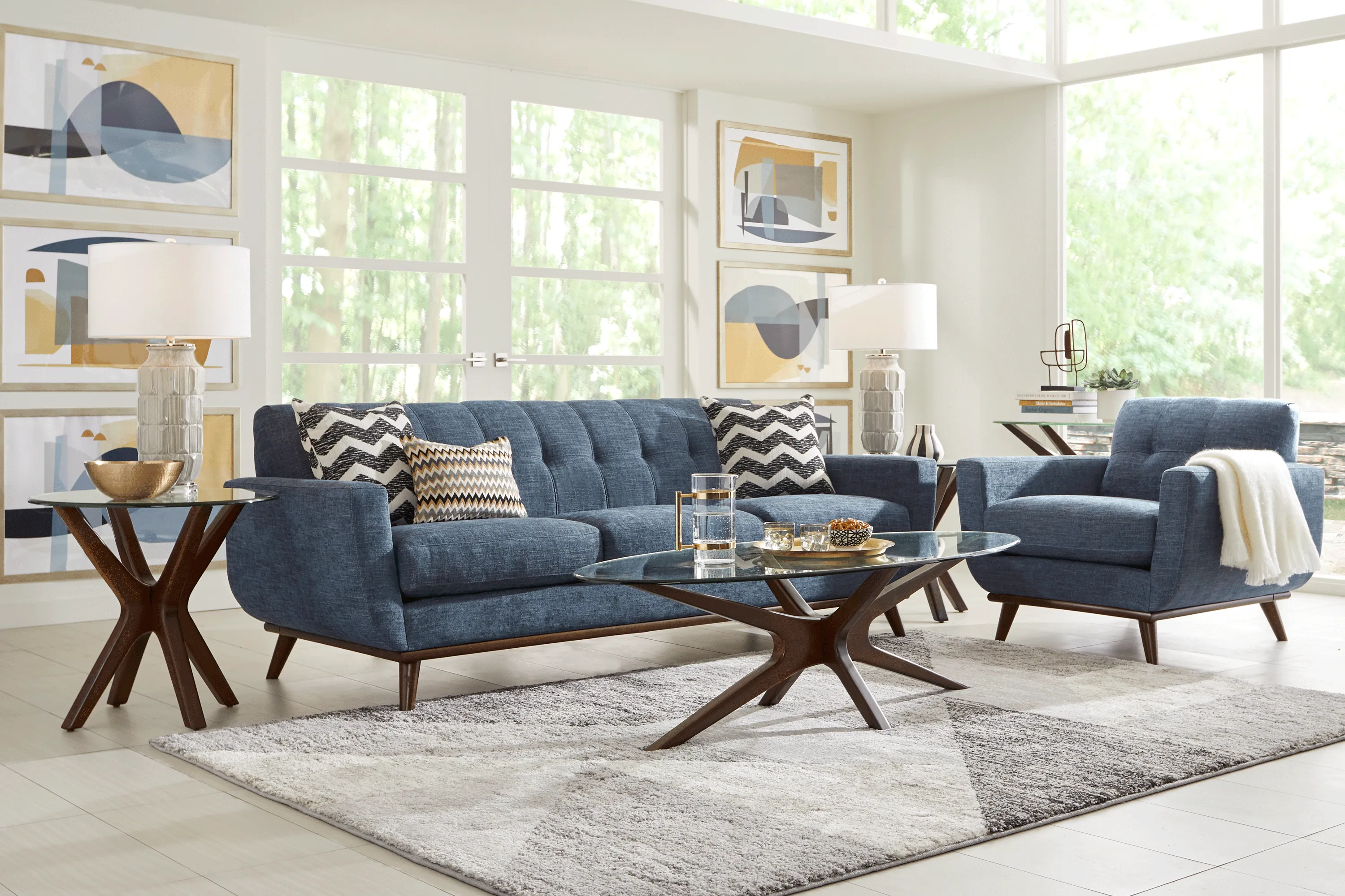 East Side Sapphire 3 Pc Living Room - Thumbnail - Image 1