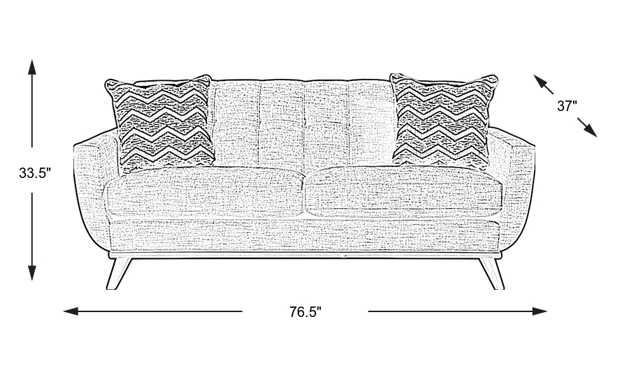 Dimension Image. Please refer to the Dimension Tab on this page for dimension details.