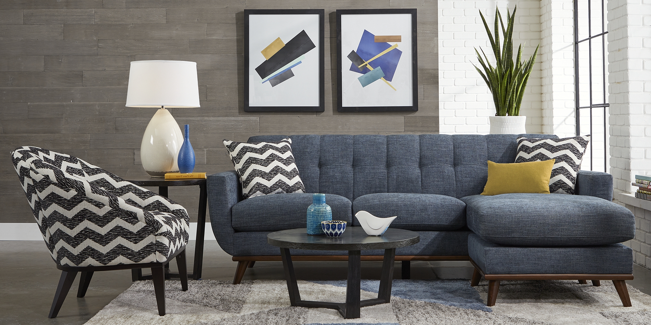 East Side Sapphire 4 Pc Sectional Living Room - Thumbnail - Image 2