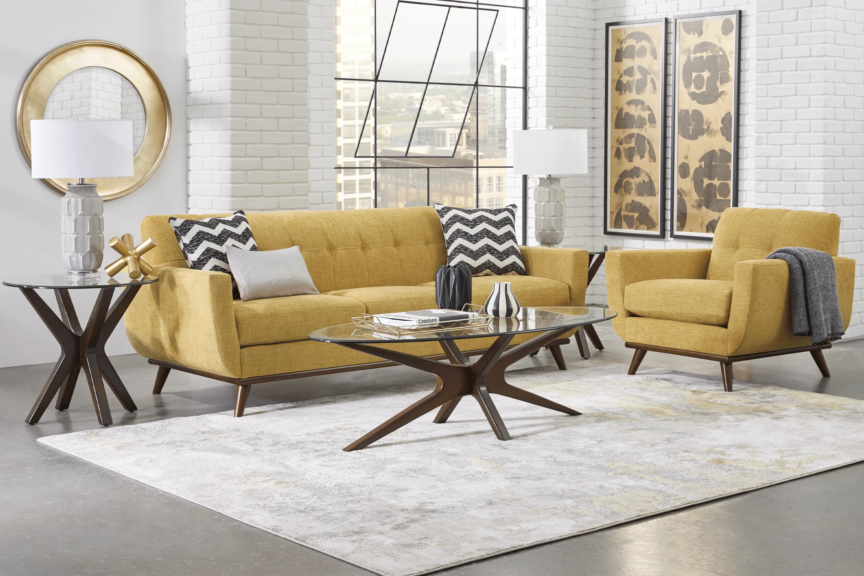 East Side Sunflower 3 Pc Living Room - Image 1