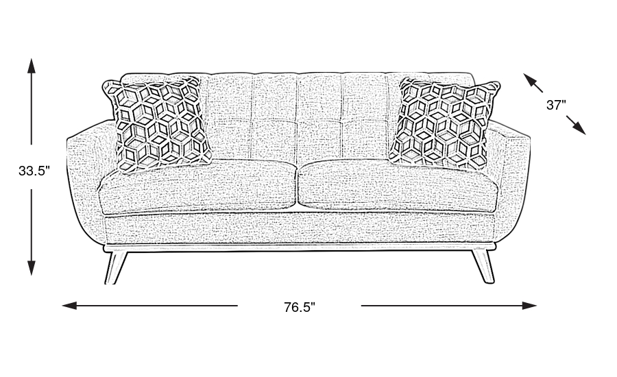 Dimension Image. Please refer to the Dimension Tab on this page for dimension details.