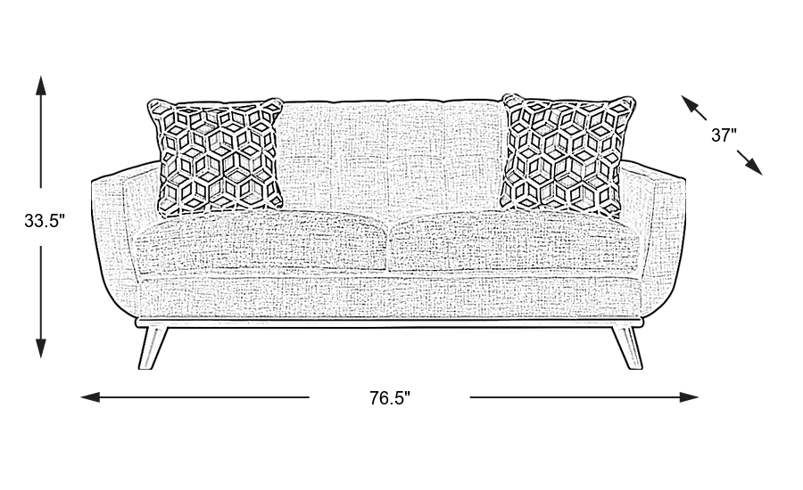 Dimension Image. Please refer to the Dimension Tab on this page for dimension details.