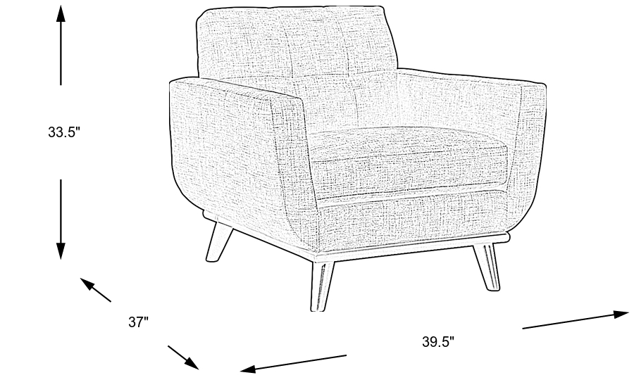 Dimension Image. Please refer to the Dimension Tab on this page for dimension details.