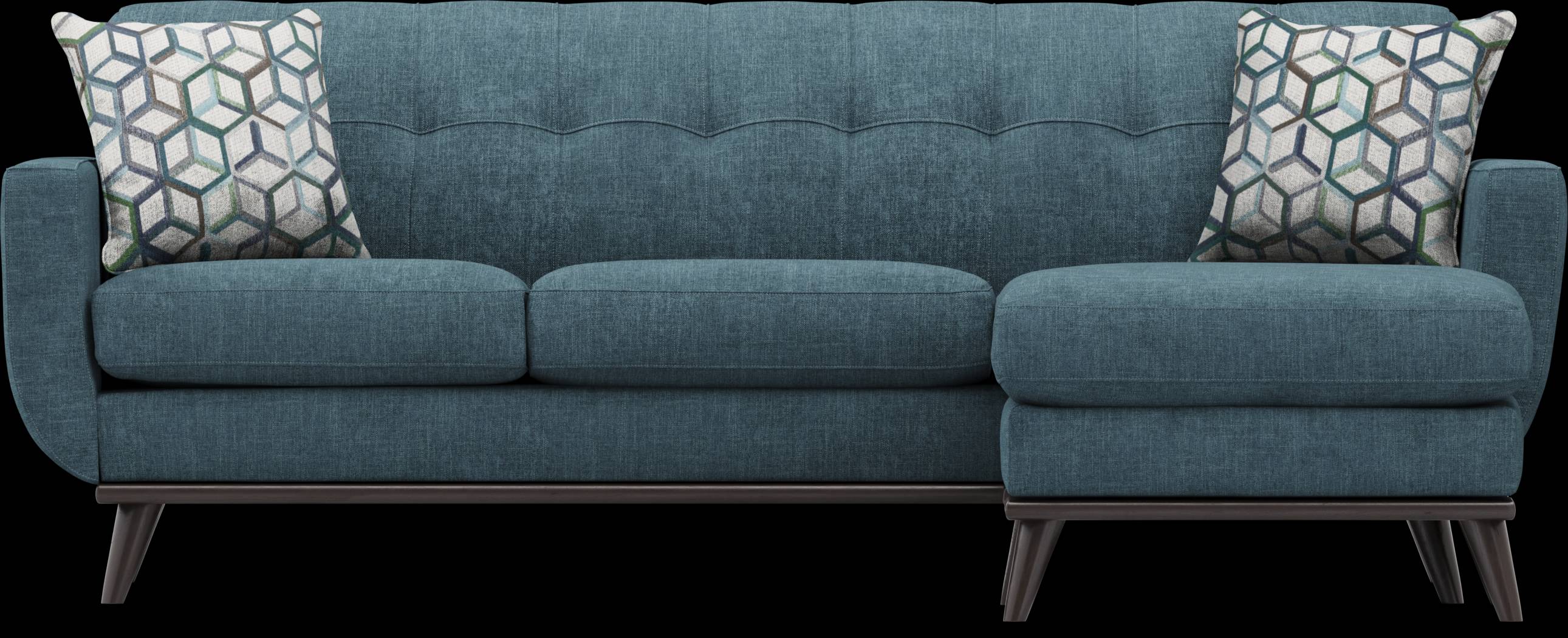 East Side Teal Chaise Sofa - Thumbnail - Image 3
