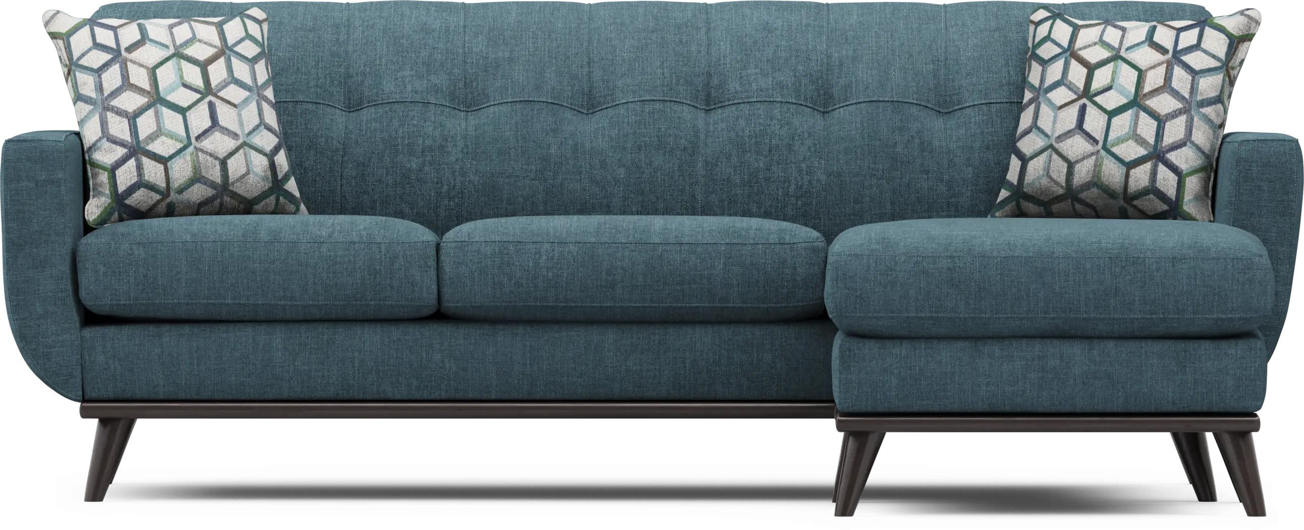 East Side Teal 4 Pc Sectional Living Room - Thumbnail - Image 4