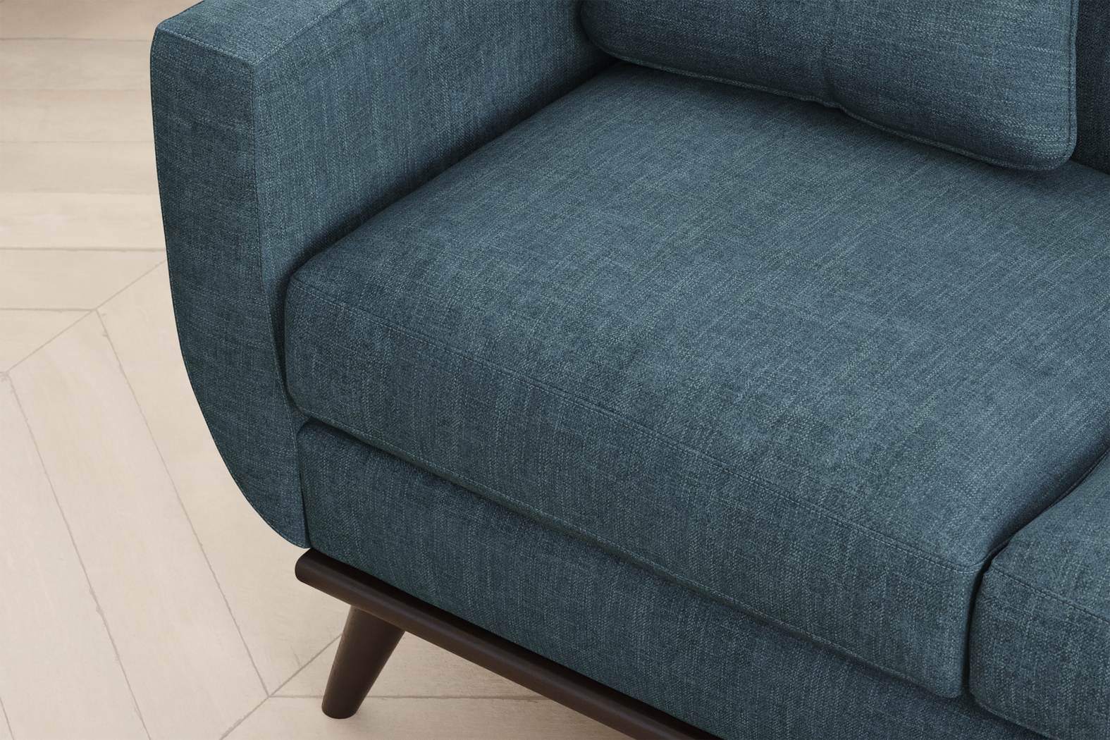 East Side Teal Chaise Sofa - Thumbnail - Image 4