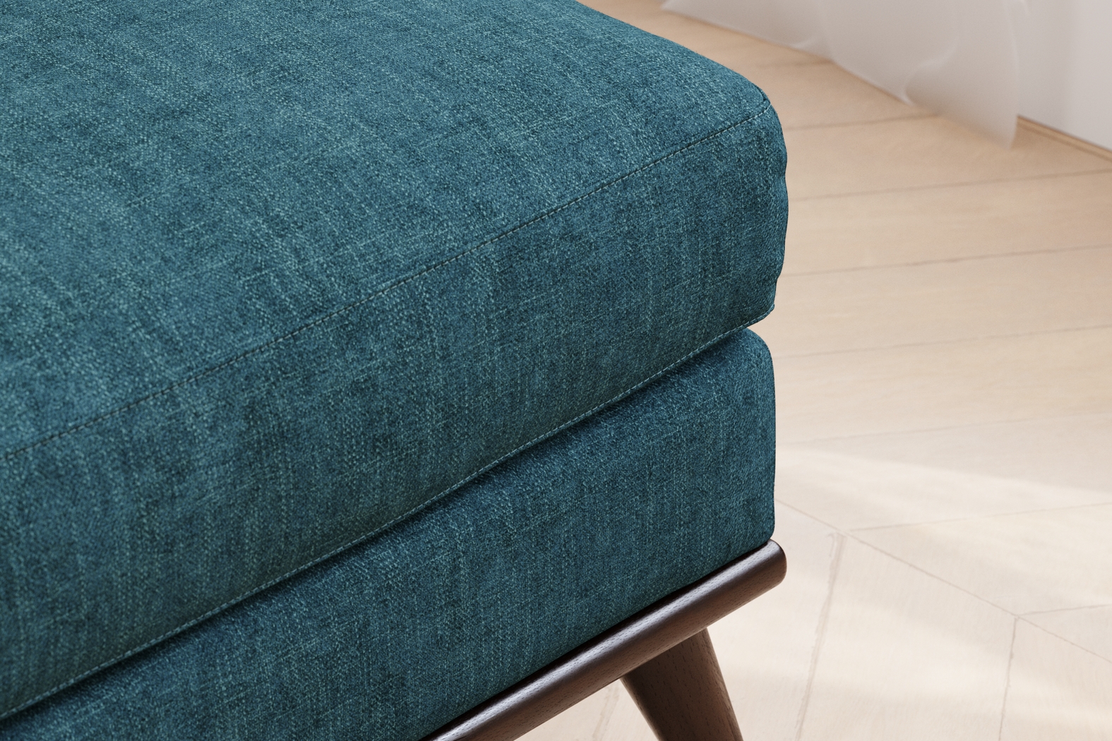 East Side Teal Ottoman - Thumbnail - Image 4