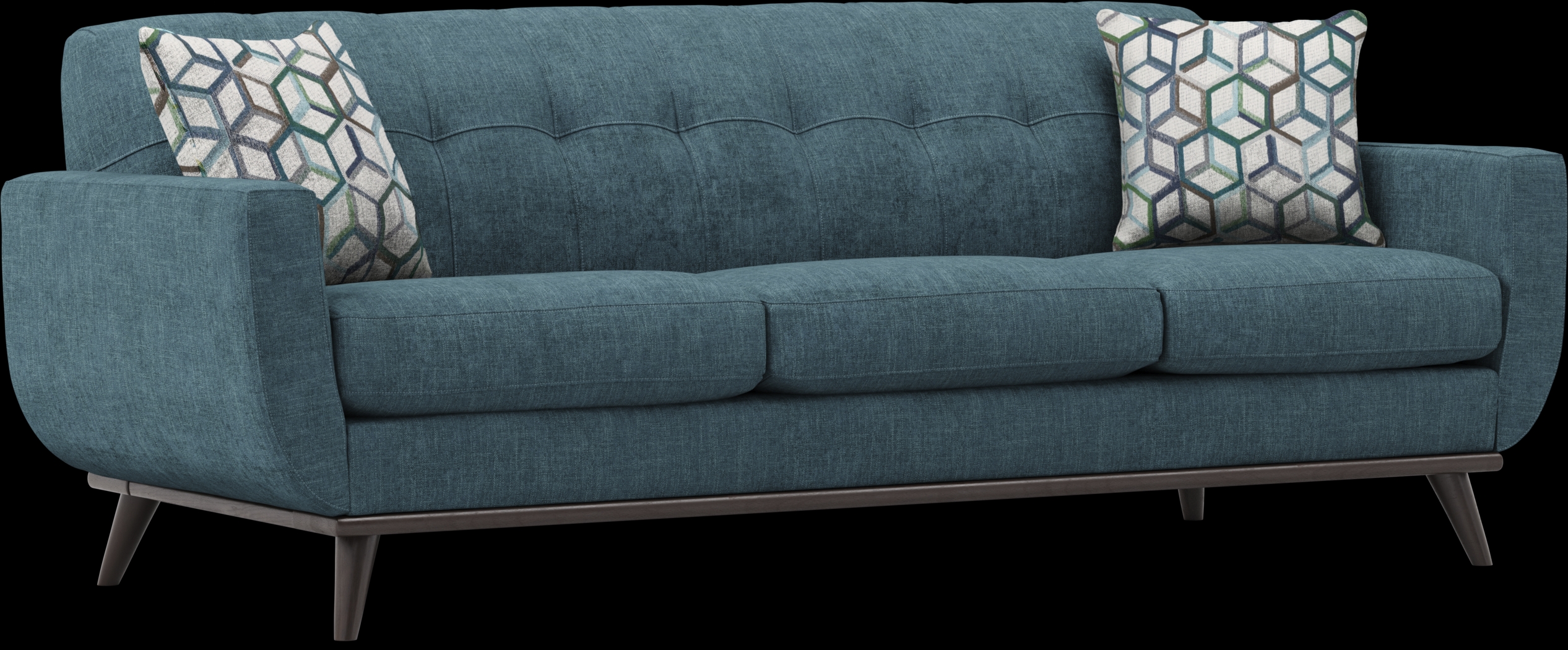 East Side Teal Sofa - Thumbnail - Image 3