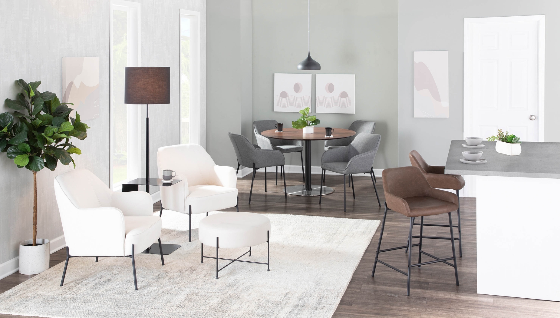 Eastchase Cream Ottoman - Thumbnail - Image 4