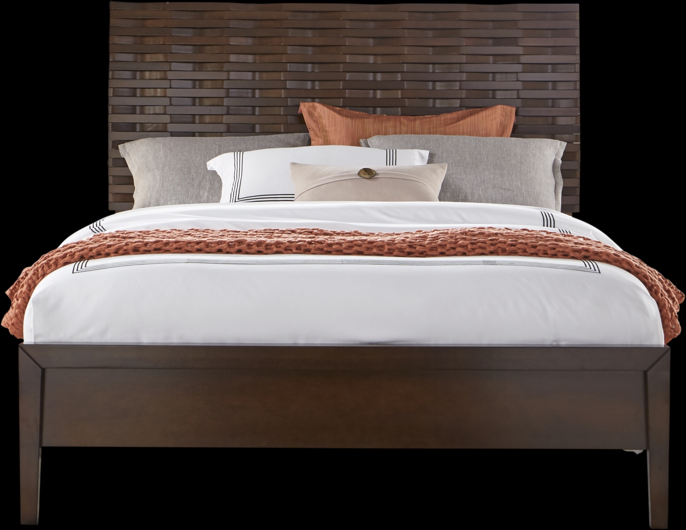 Eastchester Brown Cherry 3 Pc King Panel Bed - Thumbnail - Image 1