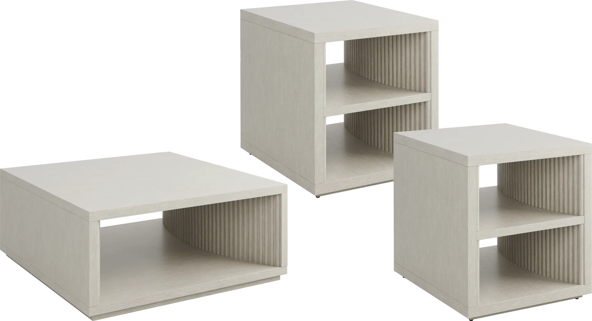 Eastchester White 3 Pc Table Set - Thumbnail - Image 1
