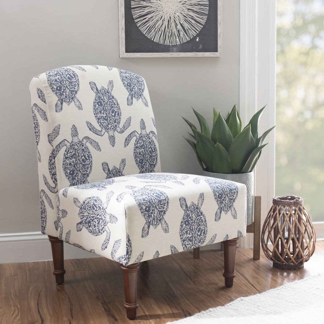 Eastchill Navy Accent Chair - Thumbnail - Image 2