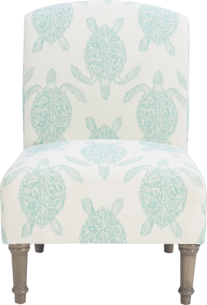 Eastchill Teal Accent Chair - Thumbnail - Image 3