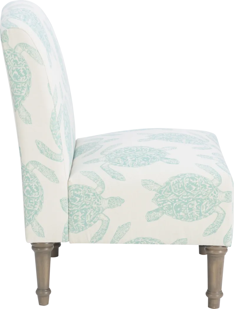 Eastchill Teal Accent Chair - Thumbnail - Image 4