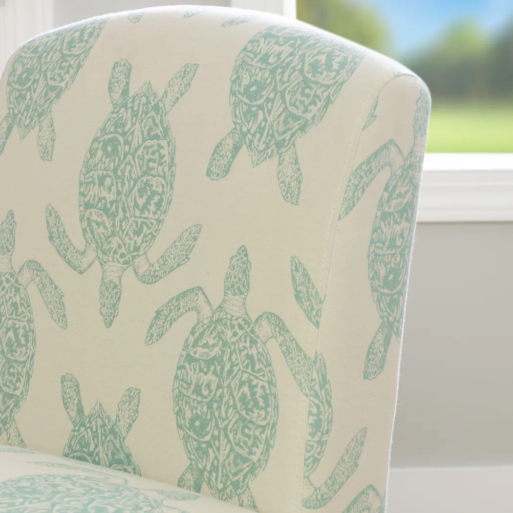 Eastchill Teal Accent Chair - Thumbnail - Image 8
