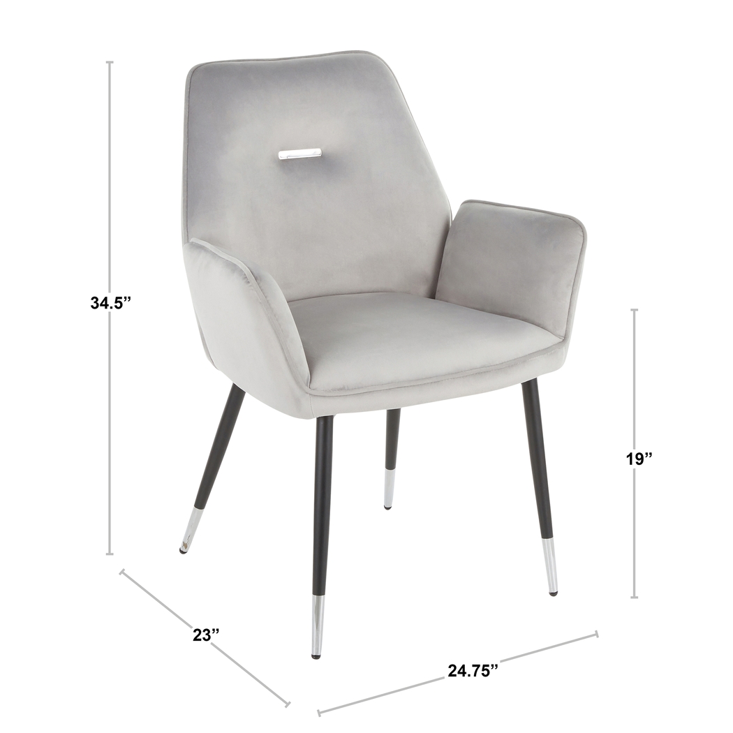 Easterlyn Silver Side Chair, Set of 2 - Thumbnail - Image 10