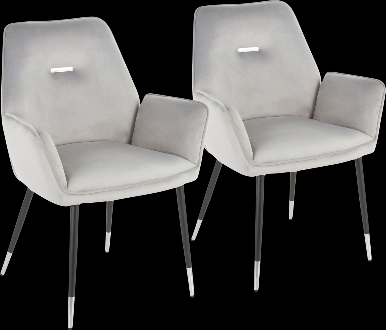 Easterlyn Silver Side Chair, Set of 2 - Thumbnail - Image 1