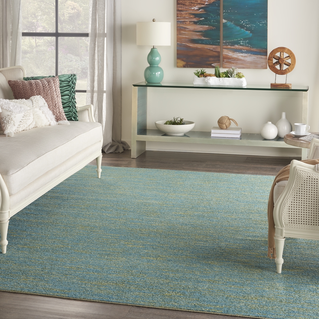 Easthagen Blue/Green 8' x 10' Indoor/Outdoor Rug - Thumbnail - Image 4