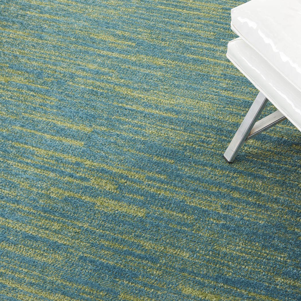 Easthagen Blue/Green 5' x 7' Indoor/Outdoor Rug - Thumbnail - Image 5