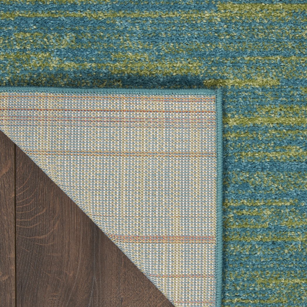 Easthagen Blue/Green 5' x 7' Indoor/Outdoor Rug - Thumbnail - Image 7