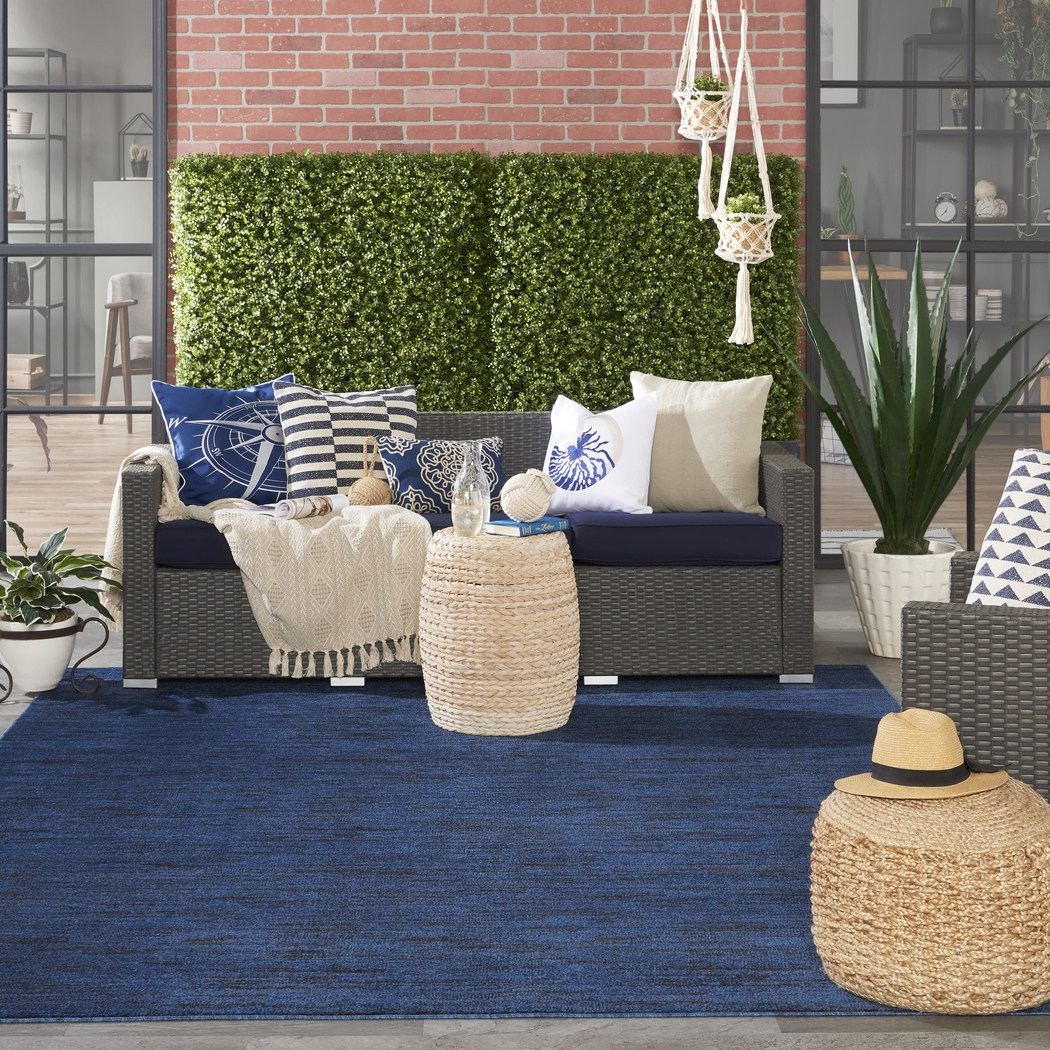 Easthagen Midnight Blue 8' x 10' Indoor/Outdoor Rug - Thumbnail - Image 2
