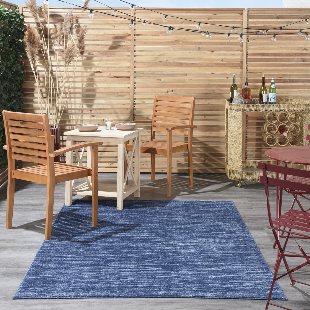 Easthagen Navy Blue 5' x 7' Indoor/Outdoor Rug - Thumbnail - Image 2