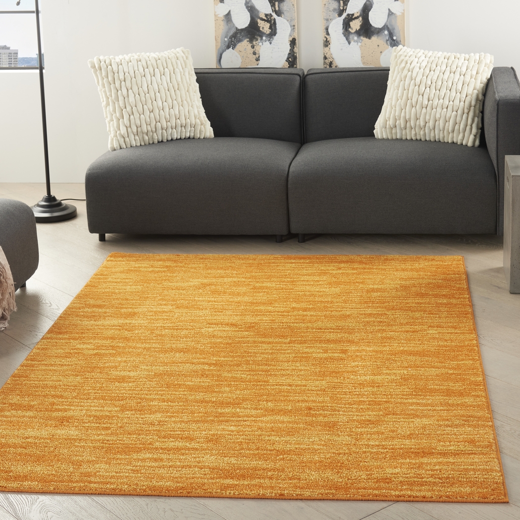 Easthagen Orange 5' x 7' Indoor/Outdoor Rug - Thumbnail - Image 4