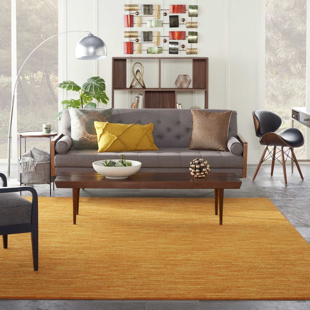 Easthagen Orange 8' x 10' Indoor/Outdoor Rug - Thumbnail - Image 3