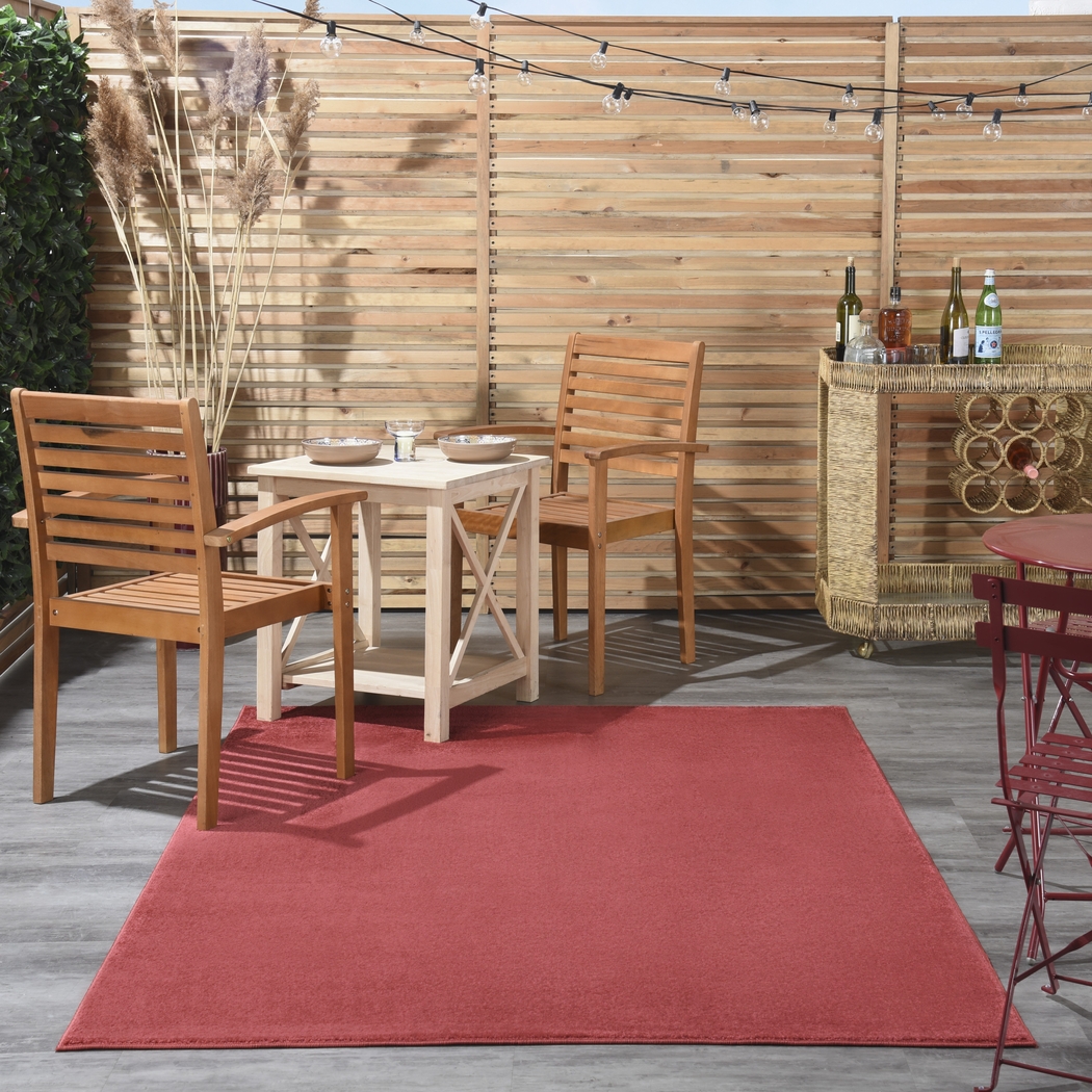 Easthagen Red 5' x 7' Indoor/Outdoor Rug - Thumbnail - Image 2