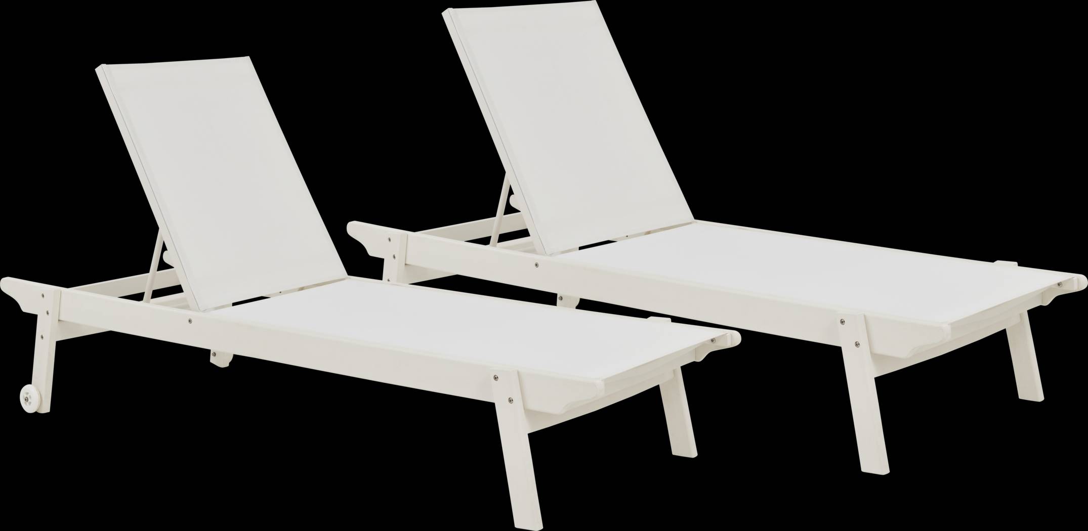 Eastlake Outdoor White Chaise, Set of 2 - Thumbnail - Image 1