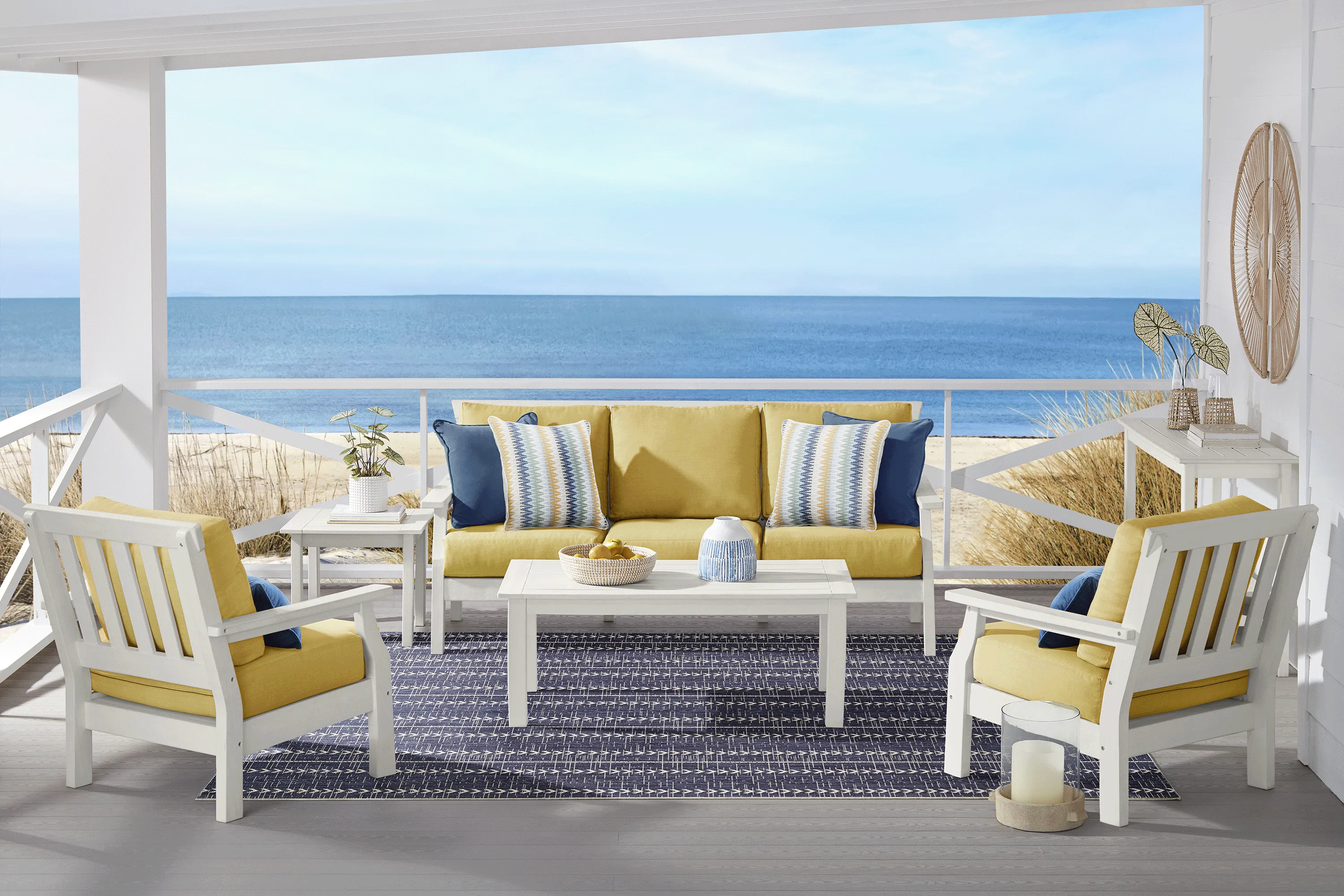 Eastlake White Outdoor Cocktail Table - Thumbnail - Image 2