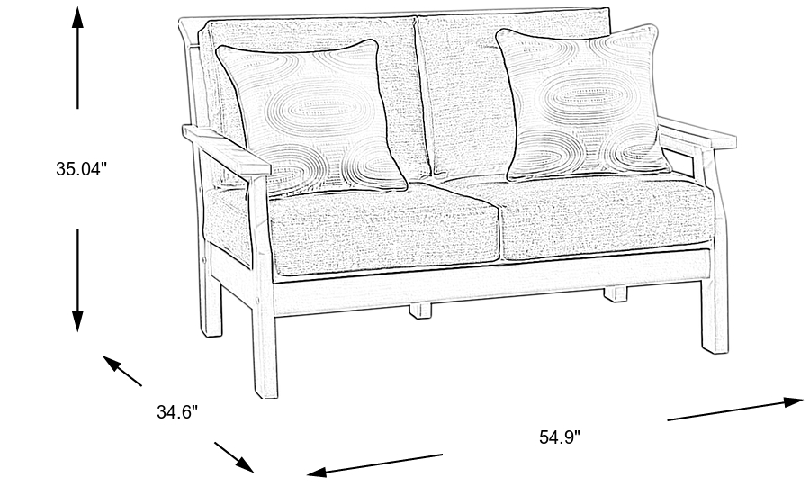 Dimension Image. Please refer to the Dimension Tab on this page for dimension details.