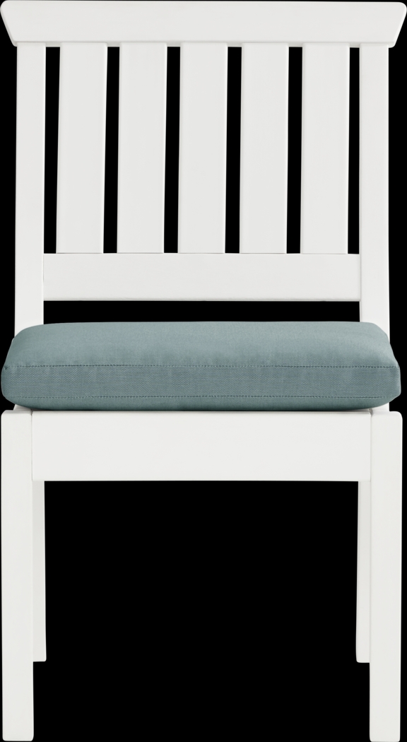 Eastlake White Outdoor Side Chair with Breeze Cushion - Thumbnail - Image 2