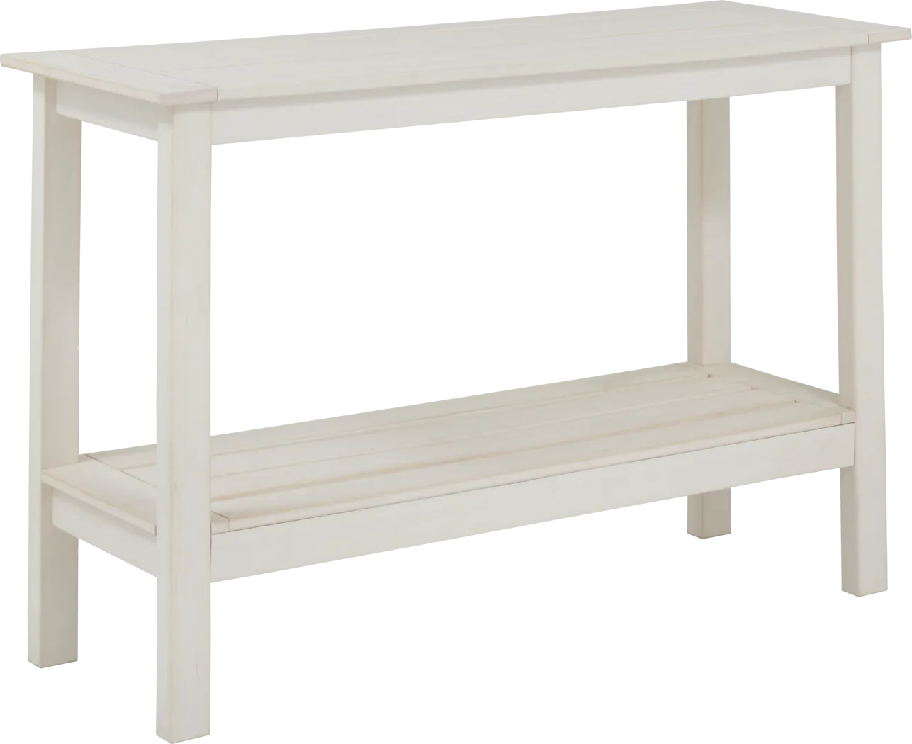 Eastlake White Outdoor Sofa Table - Thumbnail - Image 1