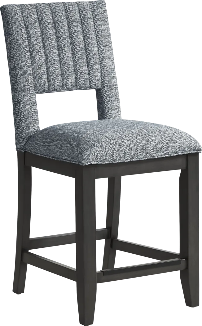 Eastleigh Charcoal 5 Pc Counter Height Dining Room with Blue Stools - Thumbnail - Image 4