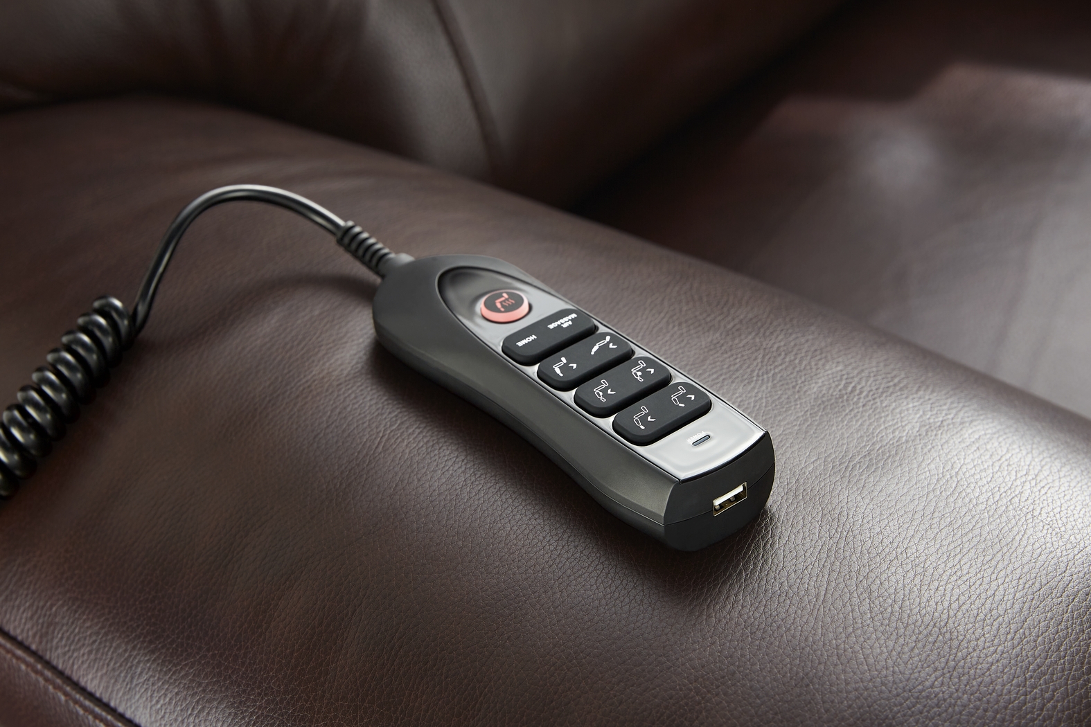 Eastmann Chocolate Leather 7 Pc Triple Power Reclining Living Room with Air Massage - Thumbnail - Image 6