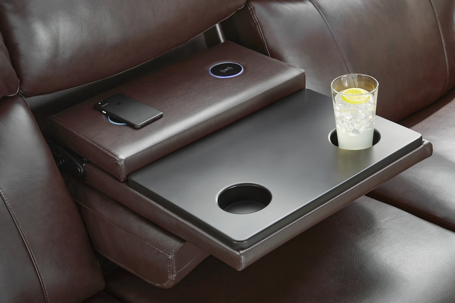 Eastmann Chocolate Leather 7 Pc Triple Power Reclining Living Room with Air Massage - Thumbnail - Image 9