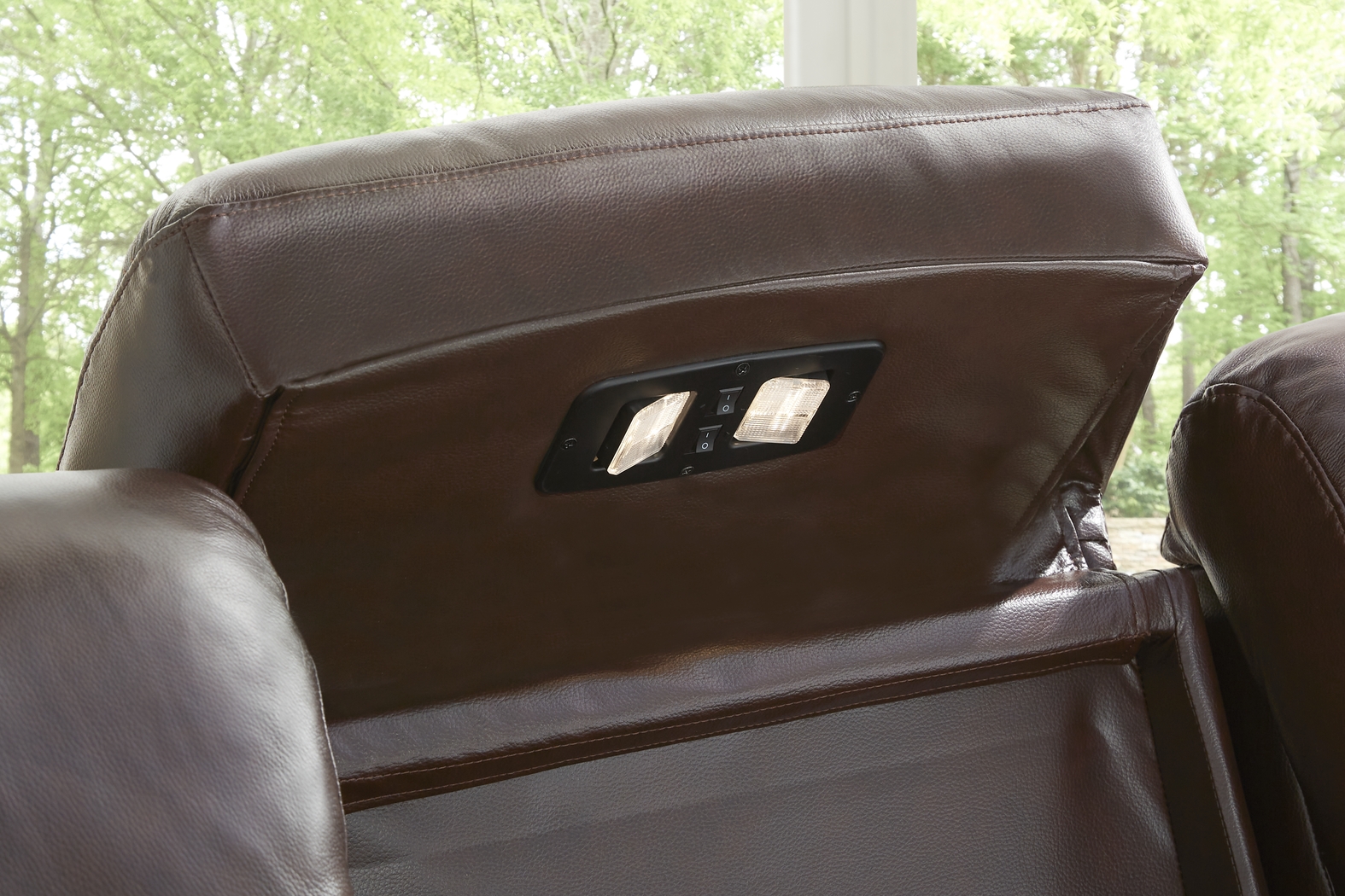 Eastmann Chocolate Leather 7 Pc Triple Power Reclining Living Room with Air Massage - Thumbnail - Image 10