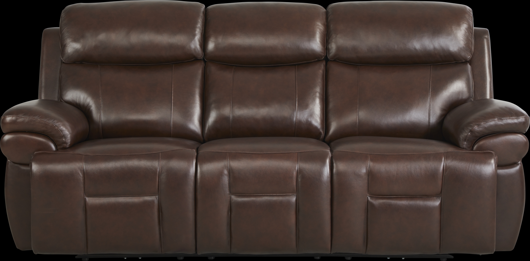 Eastmann Chocolate Leather 7 Pc Triple Power Reclining Living Room with Air Massage - Thumbnail - Image 2