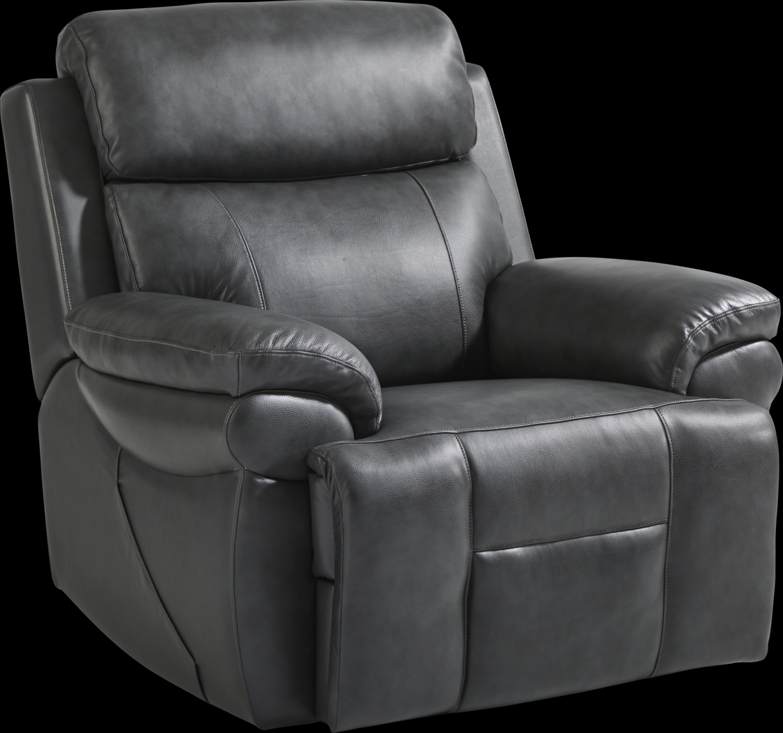 Eastmann Gray Leather 8 Pc Triple Power Reclining Living Room with Air Massage - Thumbnail - Image 12