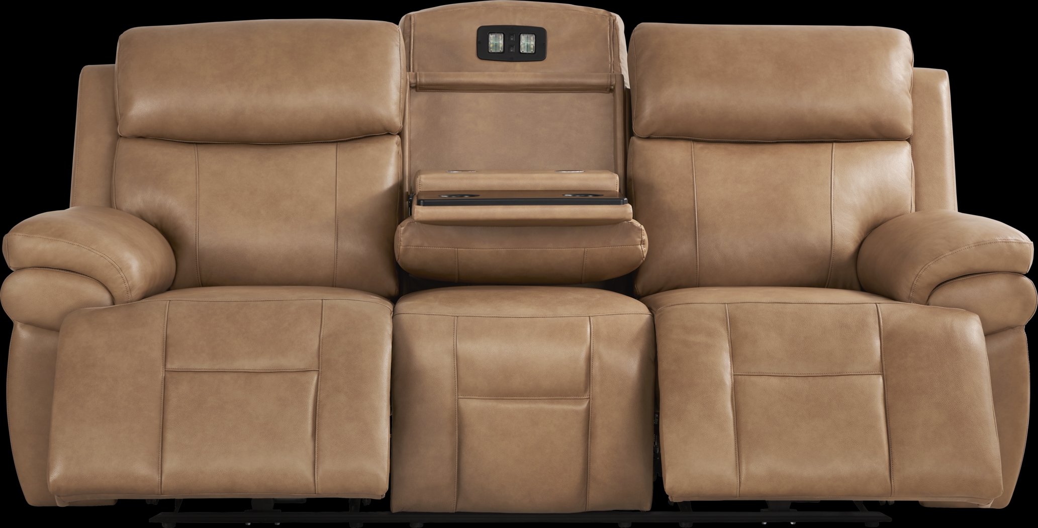 Eastmann Saddle Leather 8 Pc Triple Power Reclining Living Room with Air Massage - Thumbnail - Image 3