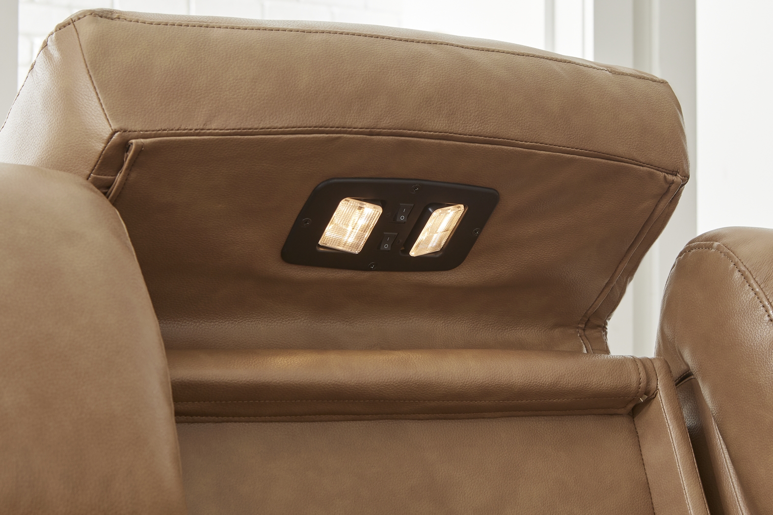 Eastmann Saddle Leather 8 Pc Triple Power Reclining Living Room with Air Massage - Thumbnail - Image 5