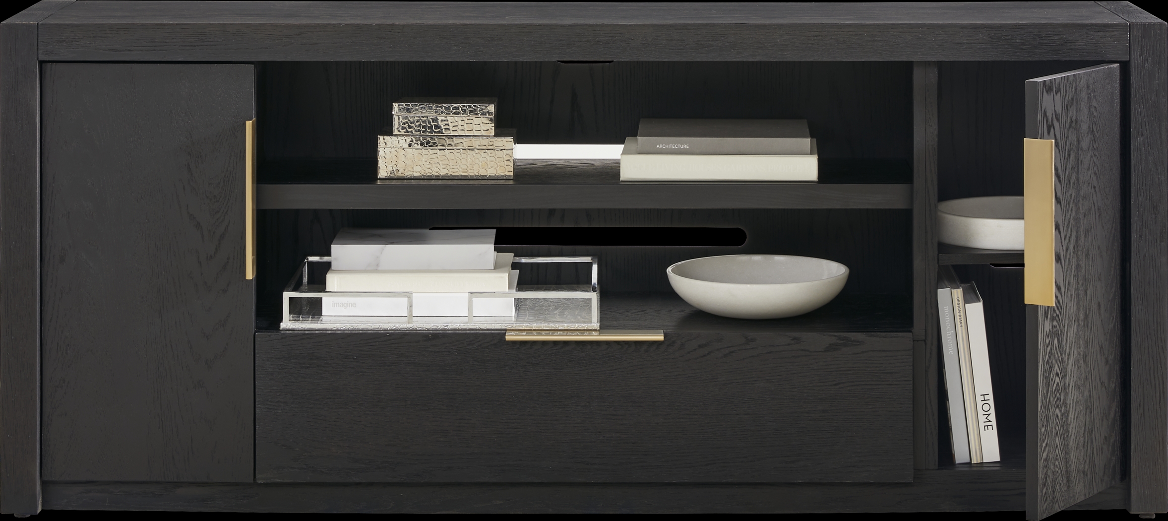 Easton Park Black 74 in. Console - Thumbnail - Image 2