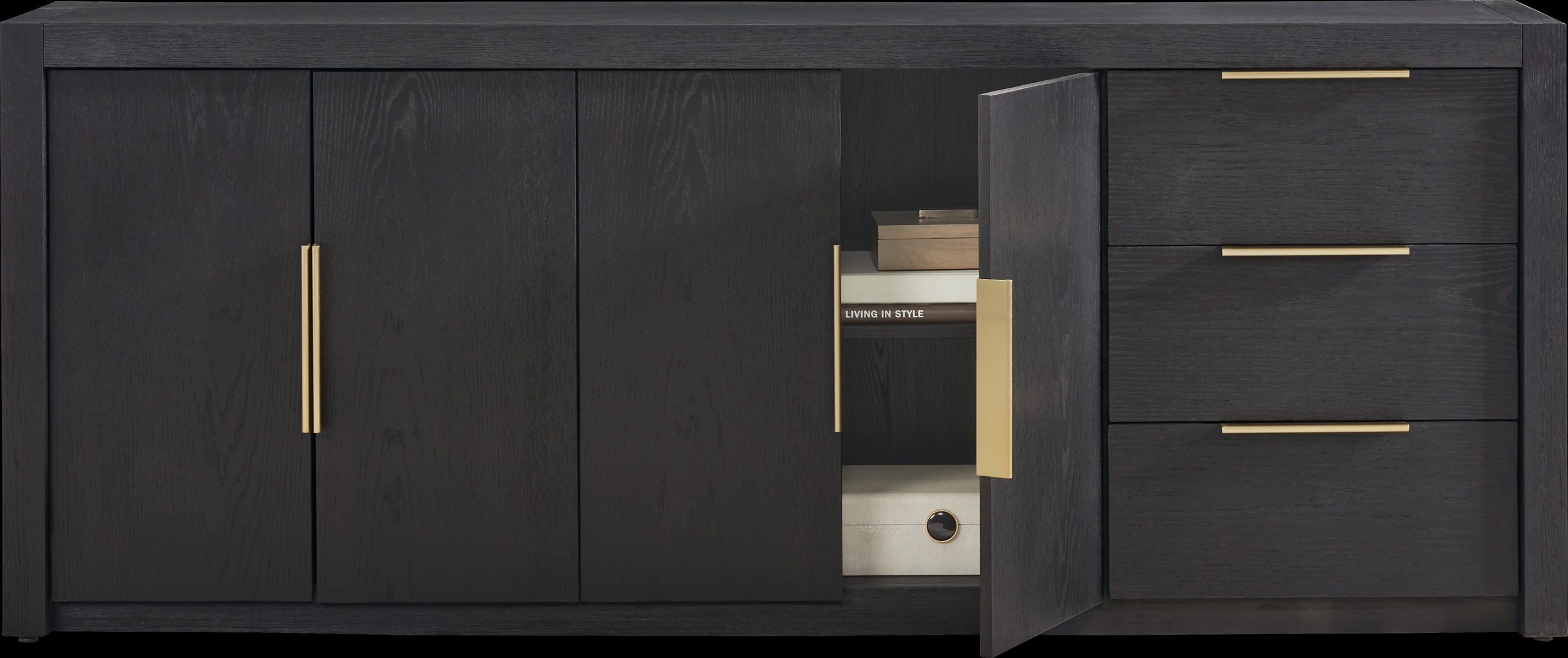 Easton Park Black 84 in. Console - Thumbnail - Image 2