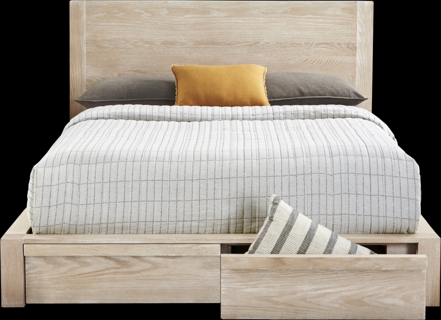 Easton Park Natural 3 Pc Queen Storage Bed - Thumbnail - Image 1