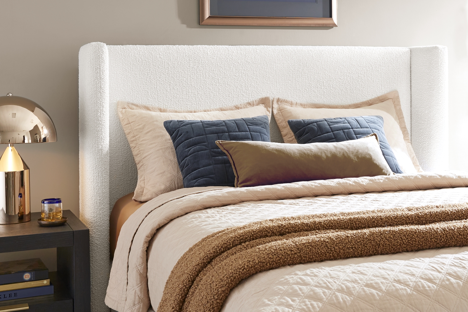 Easton Park White King Upholstered Bed - Thumbnail - Image 3