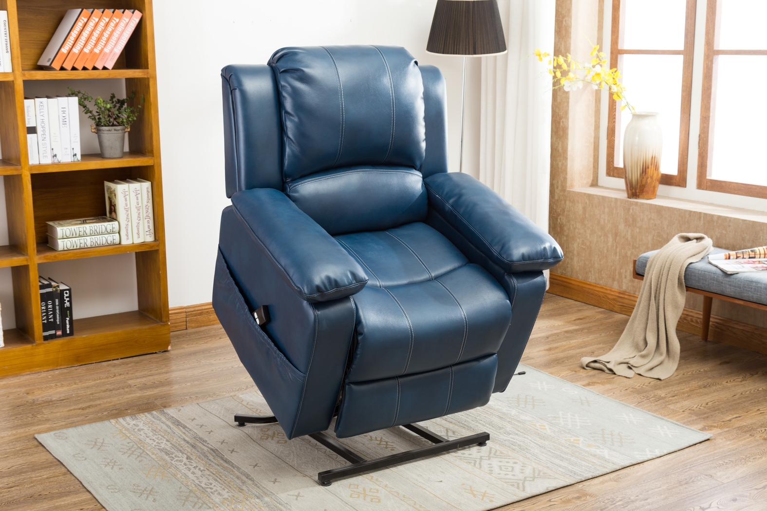 Eastover Blue Power Recliner - Thumbnail - Image 6