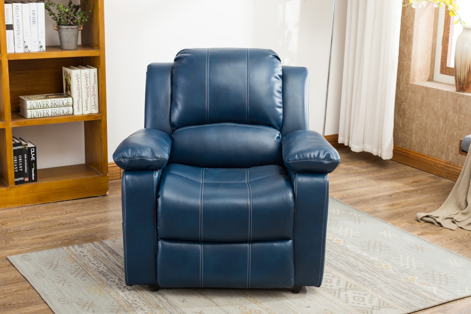 Eastover Blue Power Recliner - Thumbnail - Image 9
