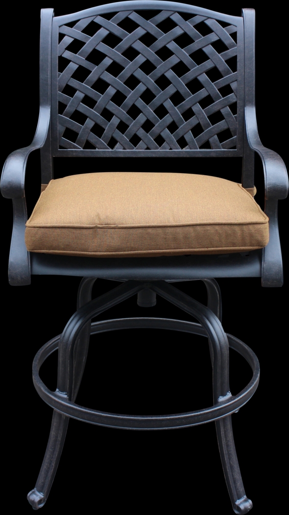 Eastport Manor Bronze 5 Pc Outdoor Round Bar Height Dining Set - Thumbnail - Image 2