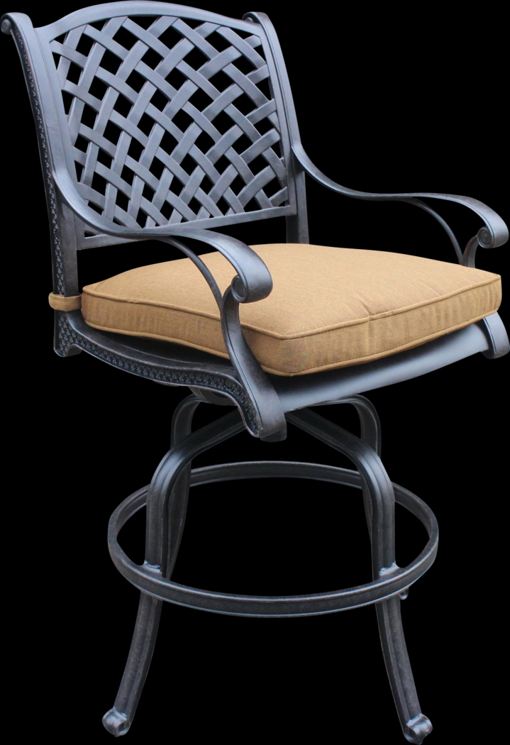 Eastport Manor Bronze 5 Pc Outdoor Round Bar Height Dining Set - Thumbnail - Image 3